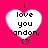 Four identical heart-shaped icons with text and a smiley face on a bright pink background.