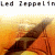 A 50x50 pixel animated contact sheet showing two frames of a Led Zeppelin-themed buddy icon with text and imagery on a green background.