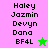 Pixelated text list with two color variations of a star icon, showing name changes across frames.