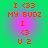 Red pixelated text on green background with pink gradient overlay, displaying 'I <33 MY BUDZ I <3 U 2' in two identical vertical arrangements.