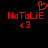 Red pixelated text and symbols on black background with heart symbol above left text block.