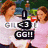 Animated icon shows two women in outdoor setting with text overlays changing from 'I <3 GG!!' to 'ick it's chris' and 'yea it's luke'.