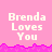 Pixelated pink background with white text 'Brenda Loves You' repeated across multiple , separated by a jagged pink border