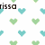 Six distinct pixel art patterns arranged in a , each with 'rissa' text overlay on white or colored backgrounds