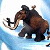 Pixelated buddy icon featuring a woolly mammoth on icy terrain with green text "Original Icons .com" on dark background.