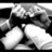 Black-and-white pixelated image shows a figure in wrestling pose with text 'pinky wrestlin time!!' on right side.
