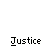 Pixel art icon set with multiple variations of a figure holding a gavel, some with red accents, and cloud-like shapes with symbols, all labeled 'Justice' below.