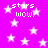 A static image with a bright magenta background filled with white stars and repeated text "stars wow!" in pixelated font.
