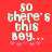 Red background with white pixelated text reading 'so there's this boy...' and pink plus signs below, two identical frames side-by-side.