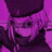 A 48x48 pixel buddy icon featuring a purple-haired anime character on the left and stylized text on the right, displayed as part of an animated contact sheet with two frames.