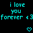 Cyan text and symbols on black background with animated heart and arrow changes.