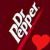 Animated icon with white stylized text on red diagonal stripe over dark red background, featuring a red heart shape.