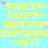 Static image with light blue background displaying repeated yellow text and small pink stars.