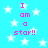 A static image with a bright cyan background filled with white stars and repeated pink text reading "I am a star!!" in pixelated font.