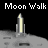 Animated contact sheet of a 48x48 pixel buddy icon showing a gray astronaut walking across the moon's surface with a yellow rocket in the background, displayed as a 5x5 grid of sampled frames.