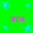 Green background with blue star shapes and pink text reading 'anna' in four locations.