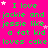 Bright pink background with green text repeating 'I love jackie and jessie like a fat kid loves cake' surrounded by small white stars.
