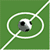 Animated contact sheet showing six frames of a soccer ball animation on a green field with white lines, transitioning to a blue and yellow Swedish flag design.