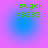 Green pixelated text 'sugar' and '(333)' on a blue circular gradient background with purple outer edges.