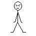 stick figures with changing wing-like appendages and facial expressions against a gray background