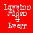 Red background with white pixelated text reading 'Laptop', 'Aid', 'Bert' in three , with a small white cross below 'Aid' and a heart symbol replacing the 'o' in 'Bert' on the right side