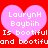 Two pink hearts on red background with pixelated text reading 'LourynH Boybiih Is bootiful and bootifuand bootifu' in white.