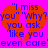 A pixelated image with a bright pink background and orange heart-shaped text elements containing blue text.