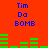 Red background with blue text "Tim Do BOMB" repeated twice above green horizontal bars that shift position across frames.