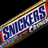 Pixelated Snickers candy bar with text prompts on black background in a 2x2 contact sheet layout