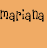 A two-frame contact sheet showing a pixelated text animation of 'Mariana' with an orange background, where the second frame adds a yellow crown symbol below the text.