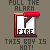 pixelated icons showing a red alarm lever and the word FIRE, with text below reading "THIS BOY IS HOT!" or "PULL THE ALARM."