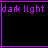 Pixelated text and heart symbols in multiple colors on a black background with animated color changes.