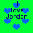 Green background with blue heart shapes and repeated text 'I love Jordan' in dark blue pixelated font.