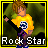 Animated contact sheet of a pixelated character playing electric guitar in yellow shirt with blue logo, displayed across 12 frames on gray background.