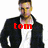 A pixelated image of a person in a black jacket and white shirt with red text overlays reading 'tom', 'brady', and 'is hott!' across different sections.