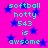 Static image with bright pink background, blue stars, and cyan text reading "softball hotty 543 is awsome" repeated twice.