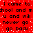 Red background with black pixelated text repeating 'i came to school and mschool and mu and will u and will never go go back' in a pattern