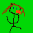 Green background with two stick figures; left figure has brown hair and orange mouth, right figure has question marks around head.