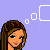 Pixel art contact sheet showing five frames of an animated icon featuring a cartoon woman with long brown hair and a man in a blue cap, alongside red text reading "i like him but he doesn't like me" on a light purple background.