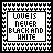 Static pixel art icon with text "LOVE IS NEVER BLACK AND WHITE" in a bordered box, surrounded by patterned borders on all sides.