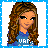 Pixelated cartoon character with long brown hair wearing blue shirt on left, pink text blocks reading "Have A Happy Day" and smiley face on right in 2x2 contact sheet layout.