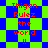 Red text on blue and green checkered background reads "Thigon Rulez the world !!" in multiple repeated sections.