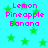 Cyan background with green stars and pink text reading Lemon Pineapple Banana in four identical sections.