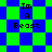 Pixelated green and blue patterned background with "Im A Beast" text in black, displayed across multiple layouts