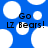 Blue background with white circles and black text reading 'Go LZ Bears!' in pixelated font.