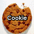 A pixelated of four food-themed icons with text overlays, featuring a chocolate chip cookie, a plain cookie with speech bubble, a cupcake on pink background, and a distorted 'cupcake' text image