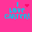 Pixelated text "I LOVE CARTER!" on bright pink background with animated heart and starburst symbols.