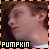 nine identical pixelated images showing a person with light brown hair and fair skin, each labeled 'PUMPKIN' in blocky text below