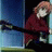 A pixelated anime-style character in a red outfit with brown hair stands next to text reading "Anime IM" and "COM" on a black background, displayed as part of an animated contact sheet.