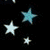Animated sequence showing stars on black background transitioning to two women against blue sky, then three women in group pose.